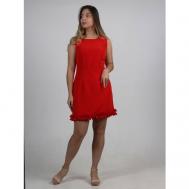 Платье полуприлегающее, мини, размер 48, красный bramble