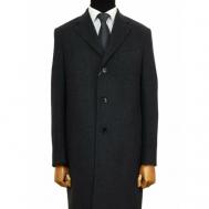 Пальто  демисезонное, шерсть, размер 68/182, синий Truvor