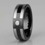 Кольцо , размер 19, черный Carraji