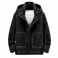 куртка , демисезон/зима, силуэт свободный, размер 5xl, черный KryLVE