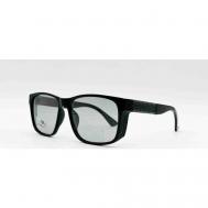 Солнцезащитные очки  PE8425, прямоугольные, оправа: пластик, поляризационные, с защитой от УФ, фотохромные, черный Polar Eagle