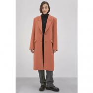 Пальто  , демисезон/зима, шерсть, силуэт прямой, средней длины, размер S, коричневый I Am Studio