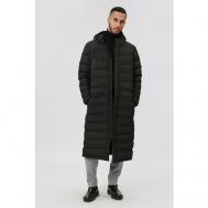 куртка , демисезон/зима, силуэт прямой, стеганая, карманы, капюшон, внутренний карман, размер 50, черный Geox