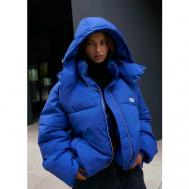 куртка   зимняя, оверсайз, подкладка, размер XS, синий Feelz