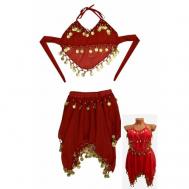 Карнавальный костюм детский Детский восточная танцовщица красный LU1151-4  110-116cm InMyMagIntri