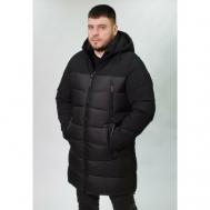 куртка  зимняя, силуэт прямой, ультралегкая, съемный капюшон, герметичные швы, быстросохнущая, капюшон, манжеты, подкладка, утепленная, внутренний карман, воздухопроницаемая, карманы, водонепроницаемая, ветрозащитная, размер 54, черный DAUNTLESS