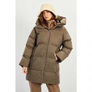 куртка  , демисезон/зима, силуэт прямой, подкладка, ветрозащитная, манжеты, капюшон, карманы, вентиляция, утепленная, мембранная, водонепроницаемая, размер 48, серый Baon