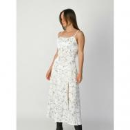 Платье-комбинация вечернее, полуприлегающее, миди, размер M, белый Amaszonia