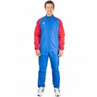 Костюм , олимпийка и брюки, силуэт свободный, карманы, подкладка, размер M, красный, синий LOTTO