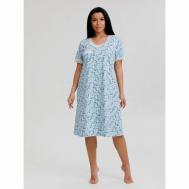 Сорочка , размер 54, голубой, серый Iren Style