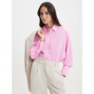 Блуза  , повседневный стиль, длинный рукав, размер XS, розовый ZARINA