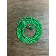 Шнур , натуральный шелк, длина 45 см., зеленый Багетгая мастерская ИП