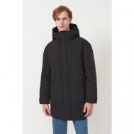 куртка , демисезон/зима, силуэт прямой, утепленная, карманы, внутренний карман, водонепроницаемая, несъемный капюшон, размер M, черный Baon