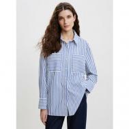 Рубашка  , повседневный стиль, размер M (RU 46)/170, голубой ZARINA