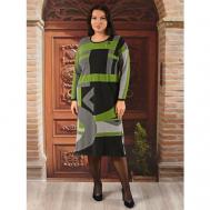 Платье , размер 58/60, зеленый, серый Darkwin