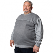 Пуловер , шерсть, длинный рукав, силуэт прилегающий, средней длины, трикотажный, размер 5 XL, серый Turhan