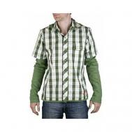Рубашка , размер 48/M/182-188/41 ворот, зеленый Маэстро