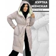 куртка  зимняя, силуэт полуприлегающий, карманы, размер 46, розовый Diffberd