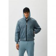 куртка  демисезонная, силуэт прямой, капюшон, карманы, стеганая, размер 48, бирюзовый Ice Play