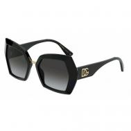 Солнцезащитные очки DOLCE & GABBANA, бабочка, оправа: пластик, с защитой от УФ, градиентные, для женщин, черный Dolce&Gabbana
