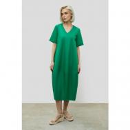 Платье , хлопок, повседневное, полуприлегающее, миди, размер 42, зеленый Baon