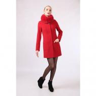 Пальто  , размер 52, красный Margo