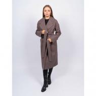 Пальто  демисезонное, размер 50, коричневый 365 clothes