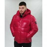 куртка  зимняя, силуэт прямой, воздухопроницаемая, водонепроницаемая, внутренний карман, съемный капюшон, капюшон, карманы, герметичные швы, утепленная, подкладка, манжеты, ультралегкая, размер 56, красный lanqsidun