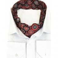 Шейный платок , для мужчин, белый, бордовый OKman