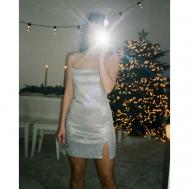 Платье , размер 44, серебряный ampir