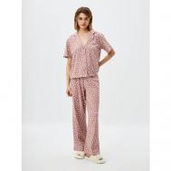 Пижама , размер XL INT, розовый, белый SELA