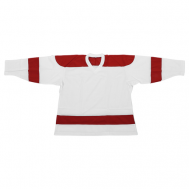 Джерси  Хоккейная майка ВОЛНА, размер 46, красный, белый Волна-Тримарк