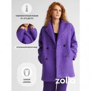 Пальто  , размер L, фиолетовый ZOLLA