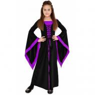Костюм колдуньи в черно-фиолетовом детский для девочки Мой Карнавал