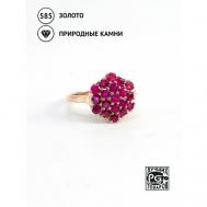 Кольцо , красное золото, 585 проба, рубин, размер 17.5, красный Кристалл мечты