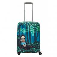 Чехол для чемодана , полиэстер, размер S, мультиколор, зеленый ROUTEMARK