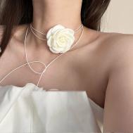 Чокер цветок / /чокер на шею роза бархатный/атласный alvi lovely