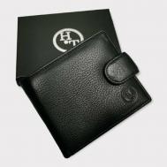 Бумажник  208-0611/black, фактура зернистая, черный PouchMan