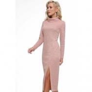 Платье-водолазка , размер 48, розовый DSTrend