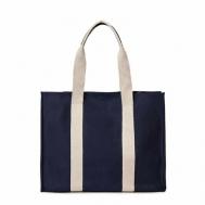 Сумка  шоппер  VOY 0417 повседневная, текстиль, вмещает А4, внутренний карман, синий MOVELI