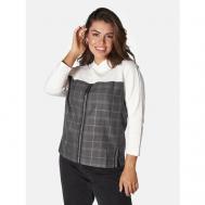 Блуза  , классический стиль, укороченный рукав, размер 52, белый, серый Тамбовчанка