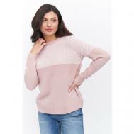 Джемпер , размер 54, розовый, белый Текстильная мануфактура