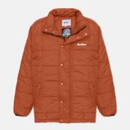 куртка  grid puffer зимняя, силуэт прямой, подкладка, размер m, коричневый BUTTER GOODS