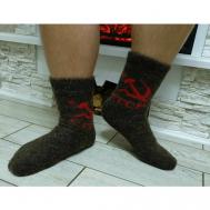 Мужские носки , 1 пара, 5 уп., классические, размер 41;42;43;44, коричневый Рассказовские носки