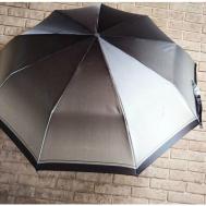 Зонт , автомат, купол 100 см., 9 спиц, для женщин, серый Popular