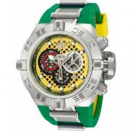 Наручные часы  Мужские Наручные Часы  Subaqua Noma IV 10974 Puppy Edition Хронограф Ремешок, серебряный, зеленый INVICTA