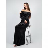 Платье-футляр прилегающее, размер 40, черный REINA LINE