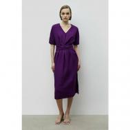 Платье , повседневное, полуприлегающее, миди, карманы, размер 44, фиолетовый Baon