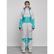 Комбинезон , зимний, силуэт прямой, карманы, карман для ски-пасса, подкладка, мембранный, утепленный, водонепроницаемый, размер 44, голубой MTFORCE