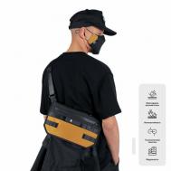 Комплект сумок мессенджер , фактура матовая, бежевый, черный KARDAR